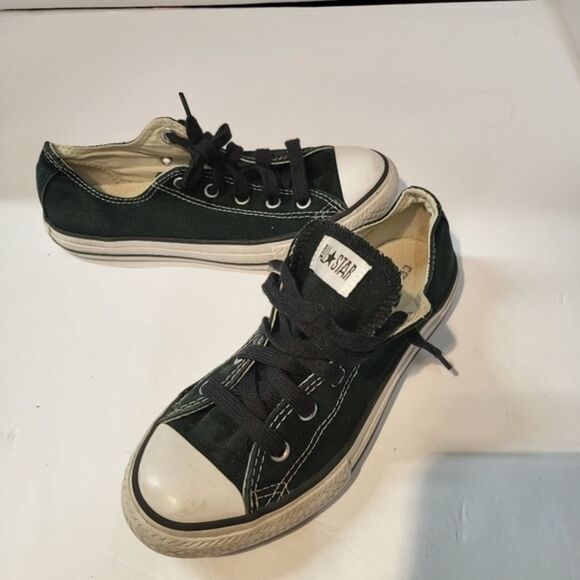 Converse All‎ Star Kids Black Round Toe Lace Up Sneaker Athletic Shoes Size 2 - Picture 4 of 9